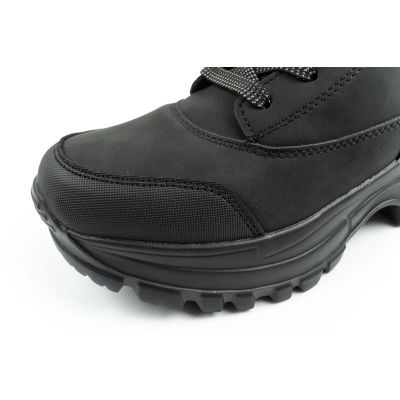 6. Lee Cooper buty sportowe damskie zimowe trekkingowe ocieplane czarne sznurowane