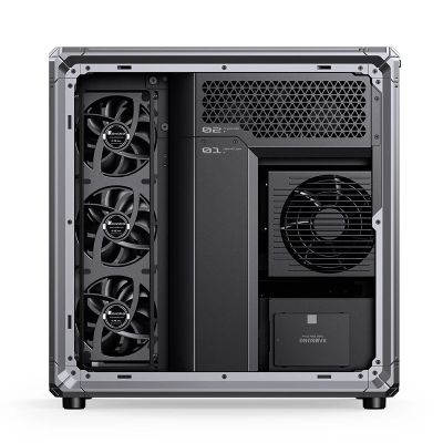21. Jonsbo X400 PC-Gehäuse, Midi-Tower, ATX, Tempered Glass - grau