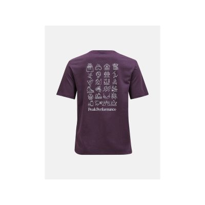 4. Koszulka Peak Performance W Explore Graphic Tee fioletowy
