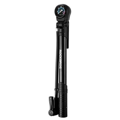 Pompka rowerowa Rockbros 42310006001 z manometrem - czarna