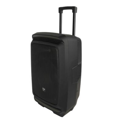 14. V-TONE OrionX 14 ACCU - Kolumna aktywna akumulatorowa czarna, Bluetooth, TWS, USB, AUX, FM, DSP, wysuwana rączka, kółka transportowe, 135W RMS