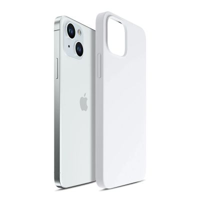 8. Etui 3mk Hardy Silicone MagCase na iPhone 15 - biało-srebrne