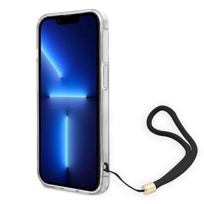 5. Etui Guess 4G Print Strap na iPhone 14 Plus - brązowe