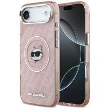 Etui Karl Lagerfeld IML Choupette Head Logo MagSafe na iPhone 17 Air - różowe