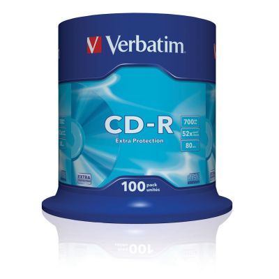 Płyta CD Verbatim 43411 (700MB; 52x; 100szt.; Cake)