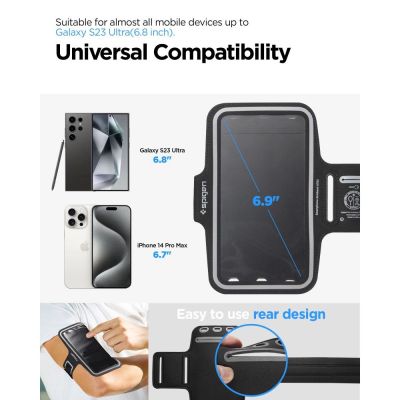 5. Armband Spigen A703 sportowy 6.9'' - czarny