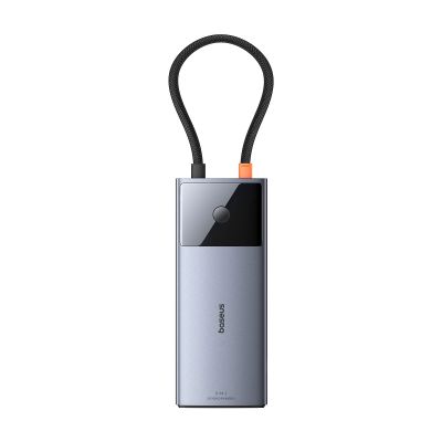 2. HUB USB 6w1 Baseus Metal Gleam Series II USB-A/USB-C/USB-C PD/HDMI/RJ45 - czarny