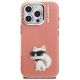 3. Etui Karl Lagerfeld IML Aquarelle Choupette & Logo na iPhone 16 Pro - różowe