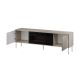 2. Szafka RTV EF + kominek czarny TRESSE 180x40x54,5 kaszmir mat