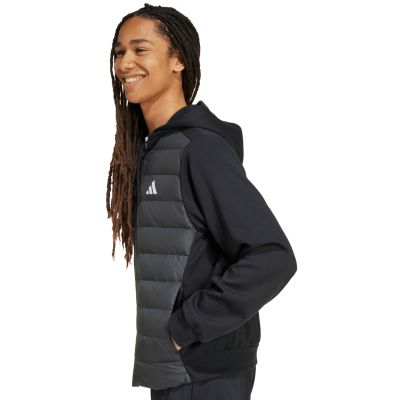 5. Kurtka męska adidas Essentials Climawarm Hybrid Down Hooded czarna KA5251