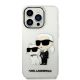 3. Etui Karl Lagerfeld Glitter Karl&Choupette na iPhone 14 Pro - przezroczyste