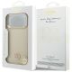 8. Etui Guess Grained Strass Logo MagSafe na iPhone 17 Pro Max - beżowe