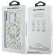 8. Etui Karl Lagerfeld IML Karl Script Pattern MagSafe na iPhone 16 Pro - białe