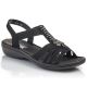 Sandały damskie rzymianki czarne Rieker 60806-00