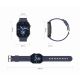 20. Smartwatch Damski GRAVITY GT15-12 Granatowy Pasek Silikonowy + Czarna Bransoleta