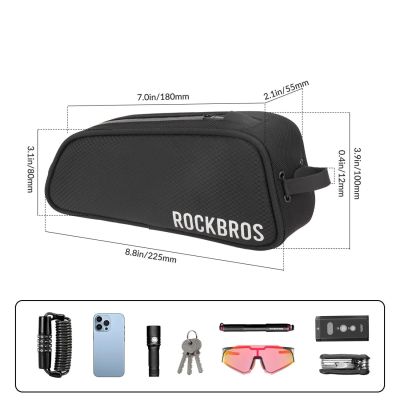 3. Torba rowerowa Rockbros TL004 ROAD TO SKY 0,7 l na ramę wodoodporna - czarna