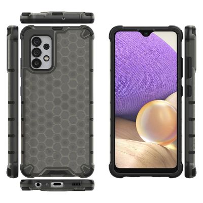 2. Honeycomb etui pancerny pokrowiec z żelową ramką Samsung Galaxy A03s (166,5) czarny