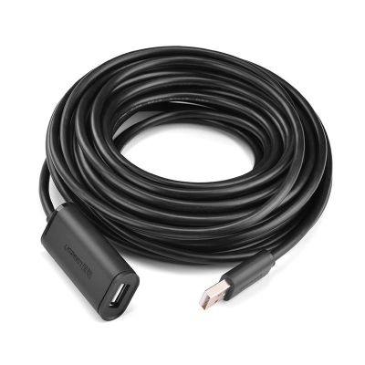 4. Ugreen kabel aktywny przedłużacz USB 2.0 480 Mbps 10 m czarny (US121 10321)