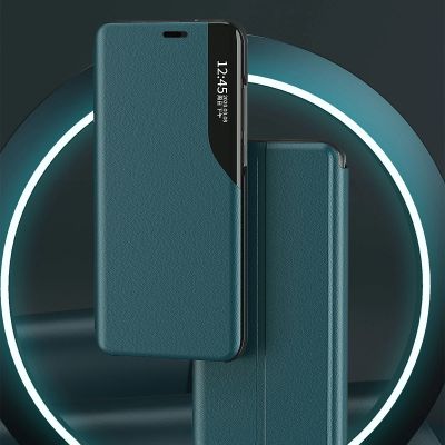 3. Eco Leather View Case elegancki futerał etui z klapką i funkcją podstawki iPhone 13 mini czarny