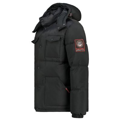 4. Kurtka męska Geographical Norway BAREDA DB BLACK MEN 096 BLACK (WY3882H/GN-NOIR)