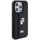 4. Etui Karl Lagerfeld Gripstand Saffiano Karl&Choupette Pins na iPhone 13 Pro / 13 - czarne