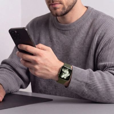 4. Pasek Tech-Protect Silicone na Apple Watch 44 / 45 / 46 / 49 mm - zielony