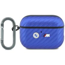 Etui BMW M Carbon Metal Logo na AirPods Pro 3 - jasnoniebieskie