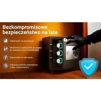 9. Sejf szyfrowo-mechaniczny Extralink Lock Star M-30