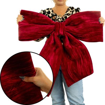 5. KOKARDA DEKORACYJNA BORDOWA 67x72x9CM MICA