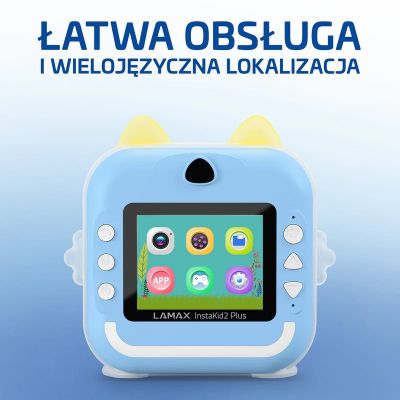 5. Aparat fotograficzny dla dzieci LAMAX InstaKid2 Plus, blue