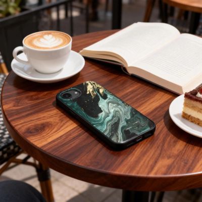 8. Etui Tech-Protect Lamano MagSafe na iPhone 16e / 17e - czarno-zielone