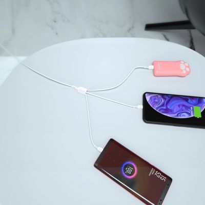 4. Kabel Dudao L8A-3in1 USB-A - USB-C / micro USB / Lightning 480Mb/s 1.2m - biały