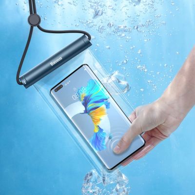 8. Etui Baseus AquaGlide BS-PC030 wodoodporne IPX8 z cylindrycznym zapięciem - niebieskie