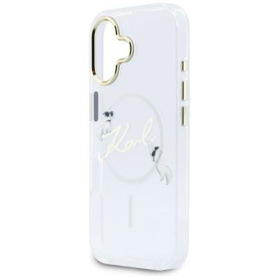 6. Etui Karl Lagerfeld IML Choupettes Karl  Script Logo MagSafe na iPhone 17 - przezroczyste