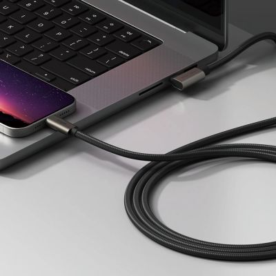 4. Kabel kątowy Ringke 3.2 gen. 2x2 USB-C, PD 3.1 240W 2m - czarny