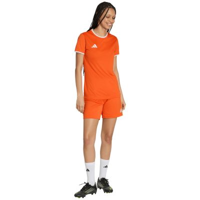 6. Spodenki damskie adidas Entrada 26 pomarańczowe JZ2538