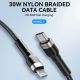 6. Kabel Wozinsky WNBCL1 Lightning / USB-C PD 30W 1 m - czarny