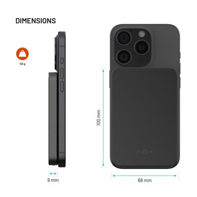 4. FIXED FIXZENMC-5-BK bank mocy Litowo-polimerowy (LiPo) 5000 mAh Bezprzewodowe ładowanie Czarny