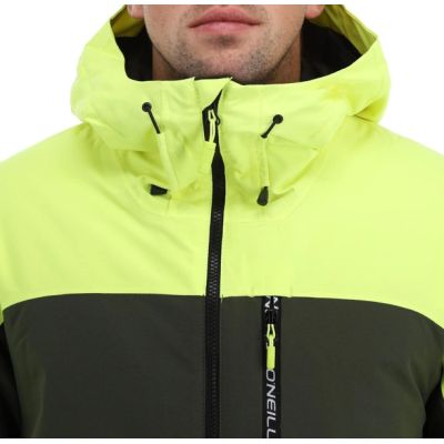 7. O'neill kurtka męska zimowa sportowa Carbonite snowboard narty 10K zielona czarna