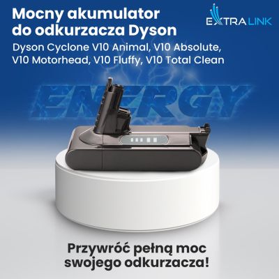 10. Bateria, akumulator do odkurzacza Dyson V10 25.2V 3000mAh