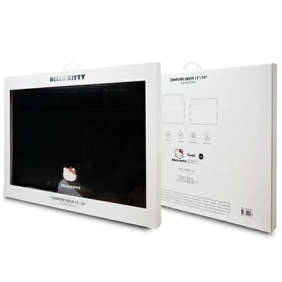 4. Pokrowiec Hello Kitty PU Metal Logo na laptopa 14" - czarny