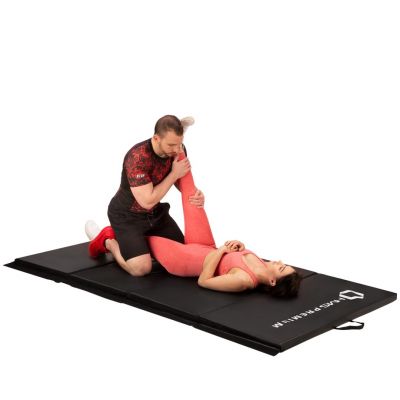 6. Materac gimnastyczny składany czarny 2400x1200x50mm HMS MGS01