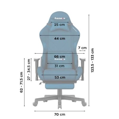 9. Fotel obrotowy Huzaro Force 5.7 Blue