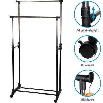 6. SZAFA GARDEROBA WIESZAK 75x42x93-158CM ALPINA