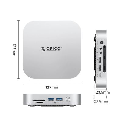 2. Stacja dokująca Orico MiniLink 9w1 z kieszenią na dysk twardy M.2 SSD - srebrna