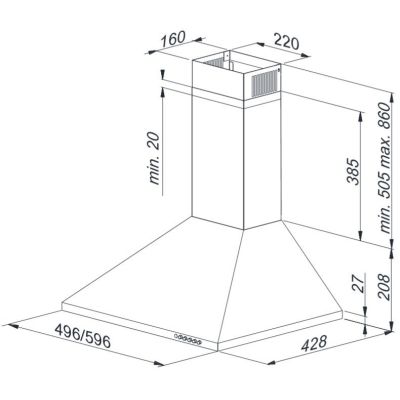 3. Okap MAAN Vela 2 50 satynowy