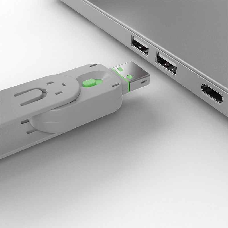 3. Lindy 40451 bloker portów Blokada portu + klucz USB Typu-A Zielony Kopolimer akrylonitrylo-butadieno-styrenowy (ABS) 5 szt.