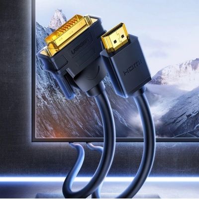 2. Ugreen kabel HD106 DVI 24+1 pin/HDMI FHD 60Hz 1.5m (czarny)