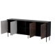 4. Komoda 4D CORTINA 200x40x81 czarny/orzech