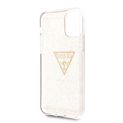 4. Etui Guess Glitter Triangle na iPhone 11 Pro - złote